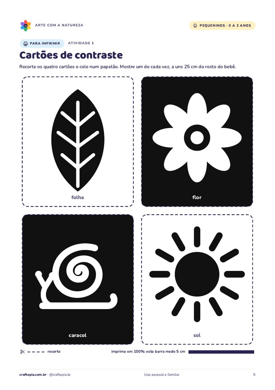 Página 4 de amostra de Arte com a natureza para pequeninos