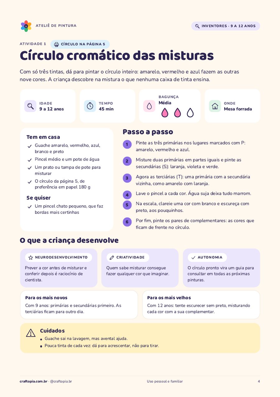 Página 3 de amostra de Ateliê de pintura para inventores