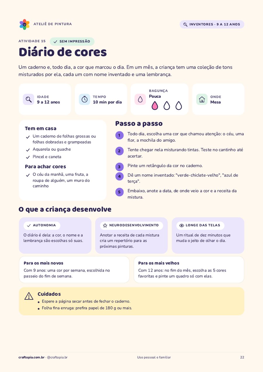 Página 5 de amostra de Ateliê de pintura para inventores