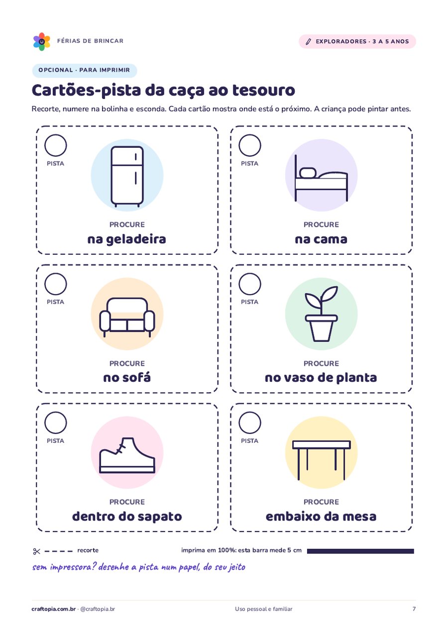 Página 5 de amostra de Férias de brincar para exploradores