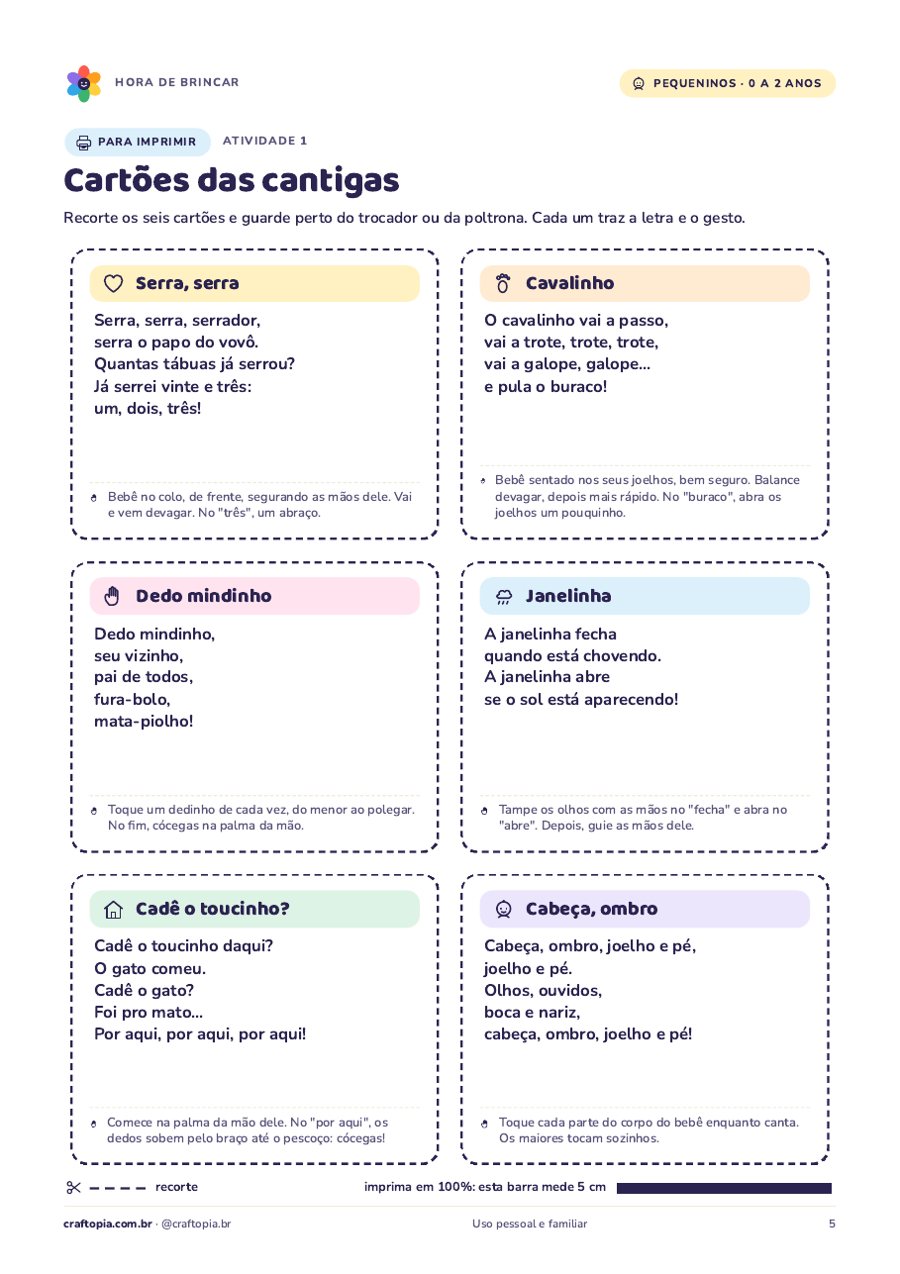 Página 4 de amostra de Hora de brincar para pequeninos