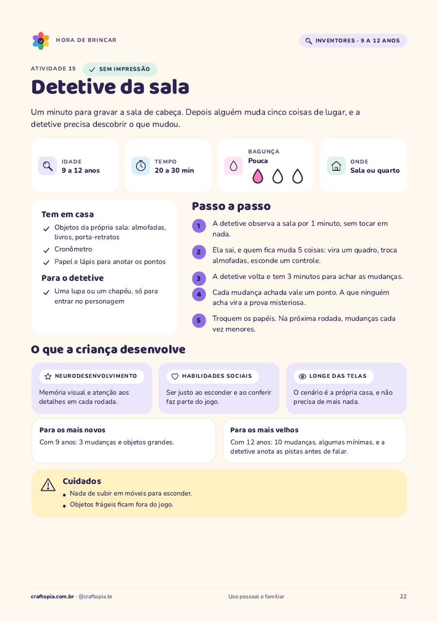 Página 5 de amostra de Hora de brincar para inventores