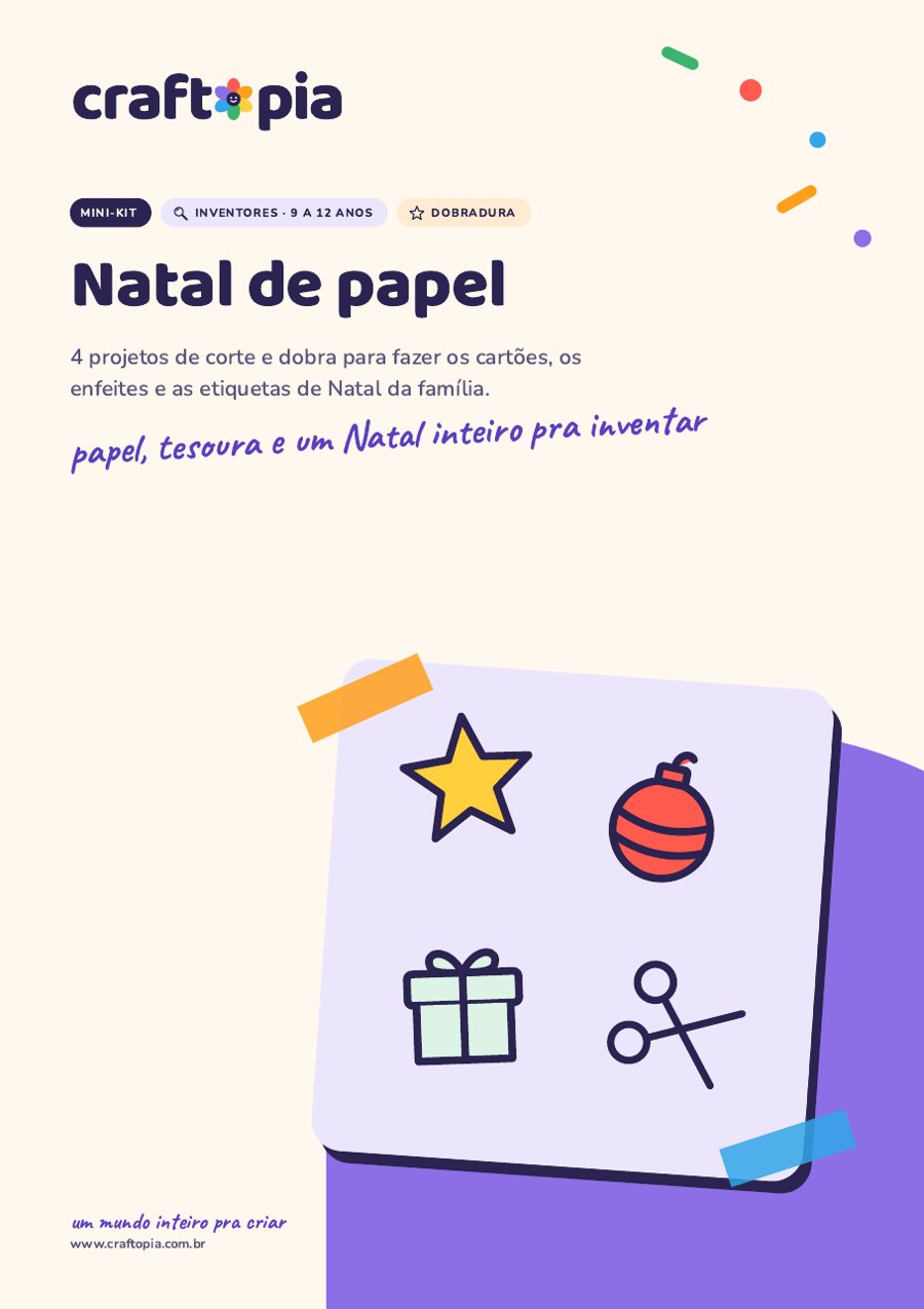 Capa de Natal de papel para inventores