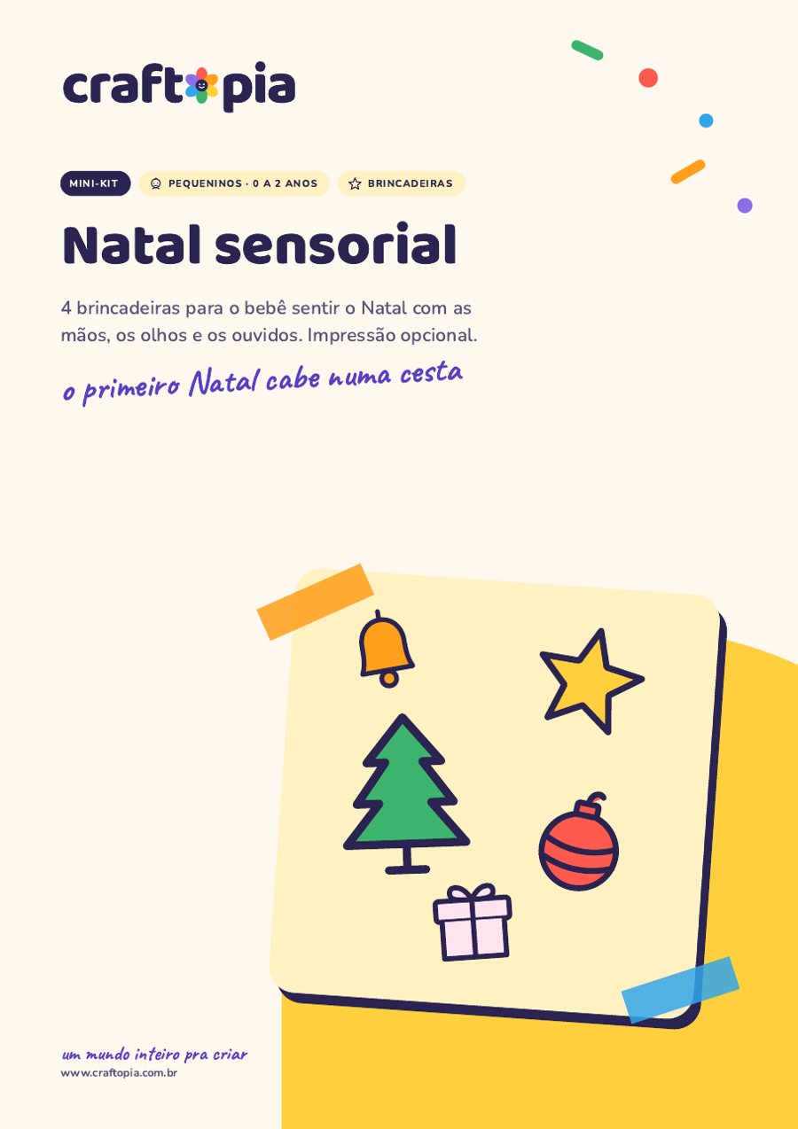 Página 1 de amostra de Natal sensorial dos pequeninos