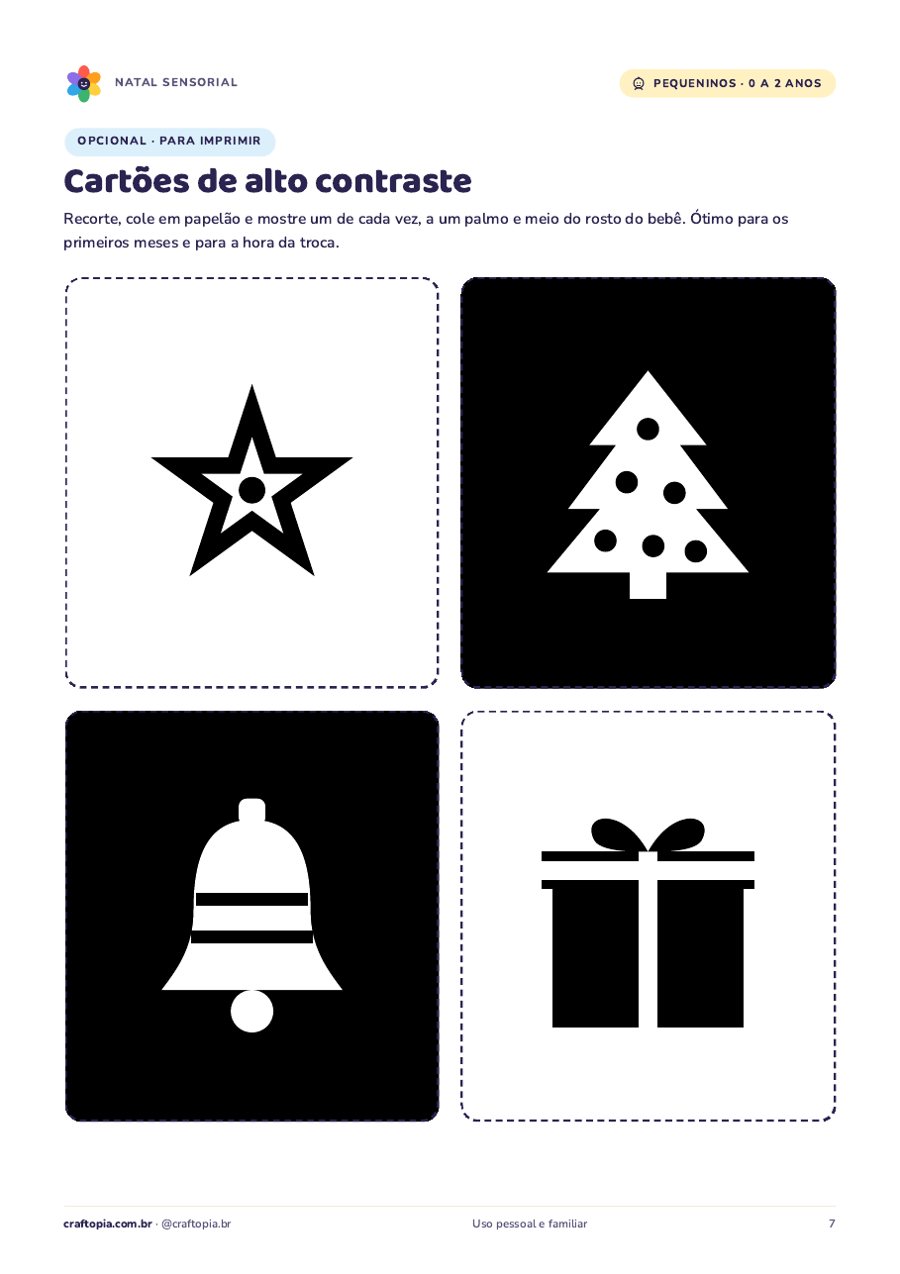 Página 5 de amostra de Natal sensorial dos pequeninos