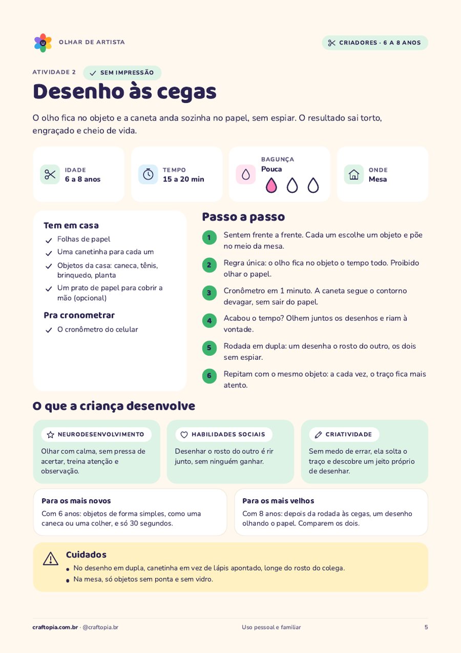 Página 4 de amostra de Olhar de artista