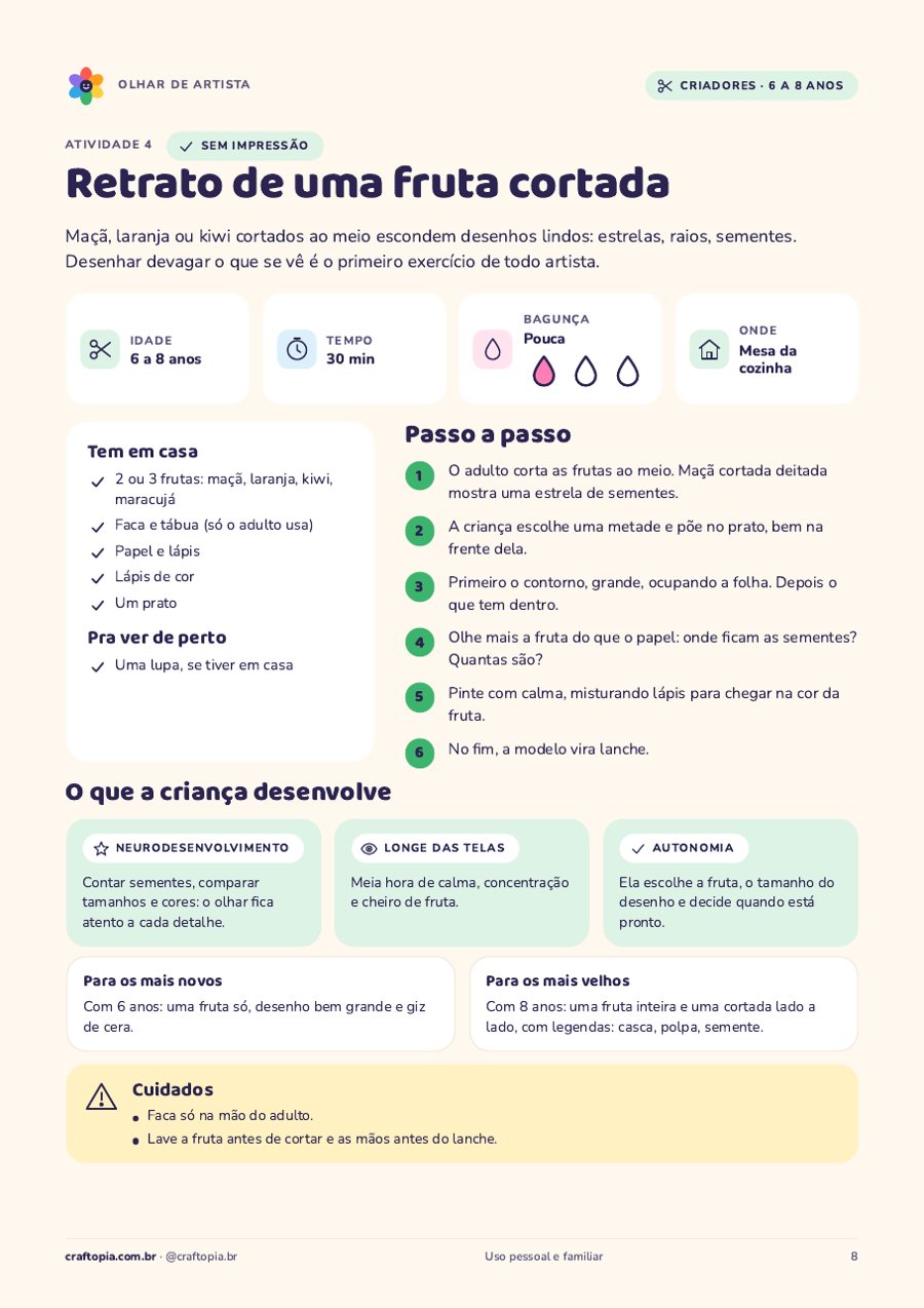 Página 5 de amostra de Olhar de artista