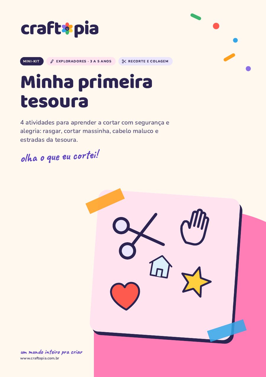 Página 1 de amostra de Minha primeira tesoura