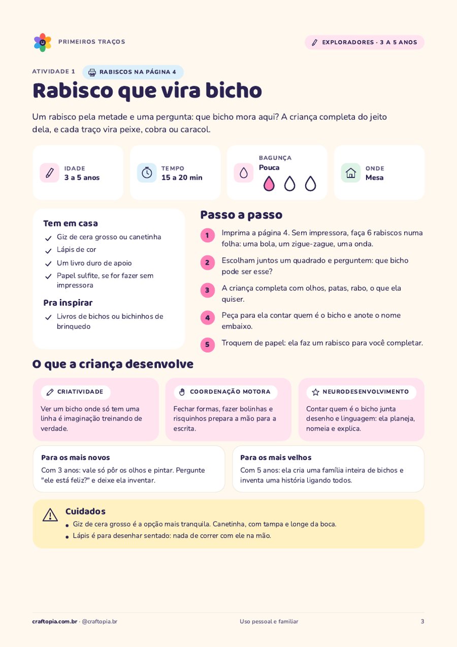 Página 2 de amostra de Primeiros traços