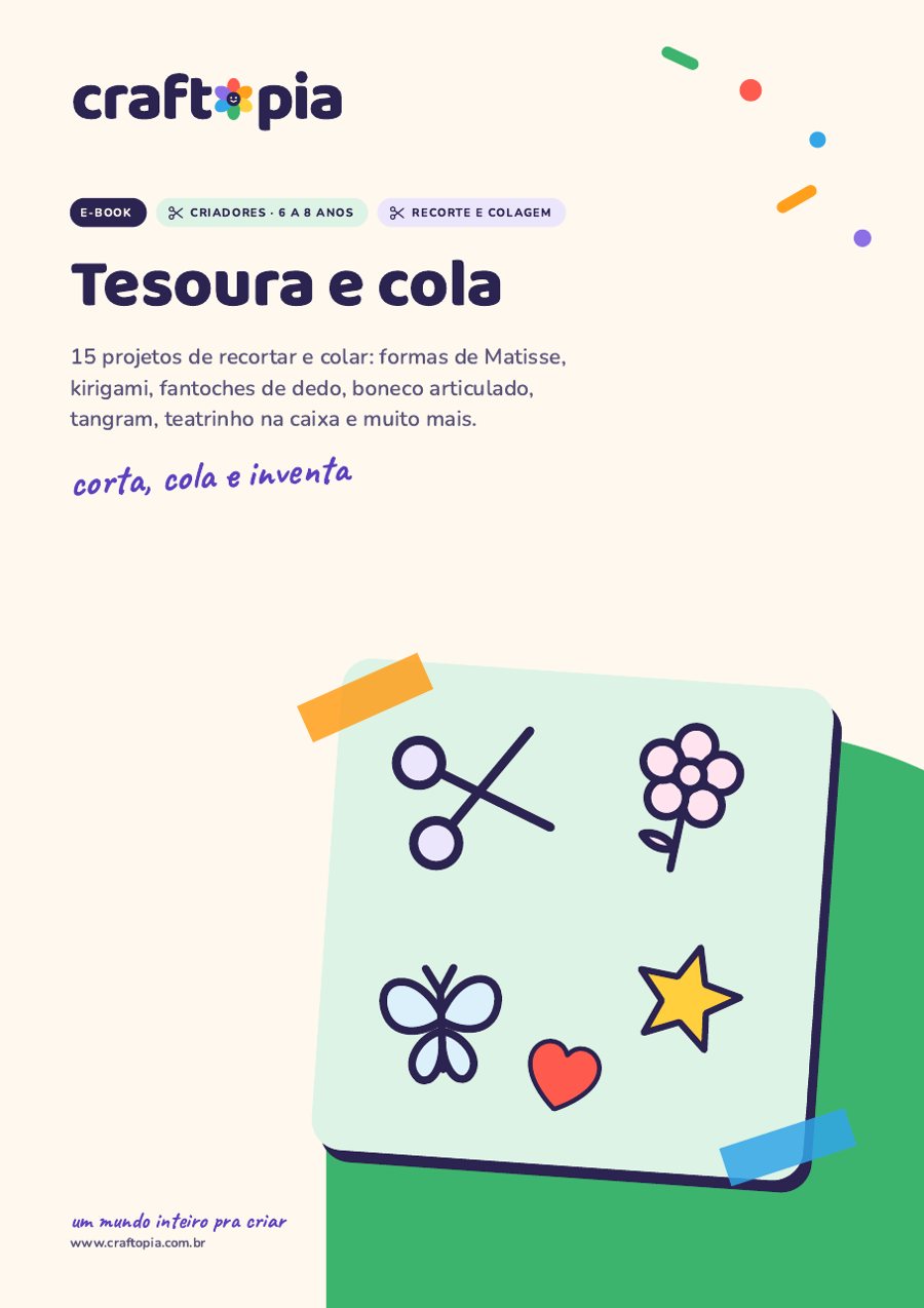 Capa de Tesoura e cola para criadores