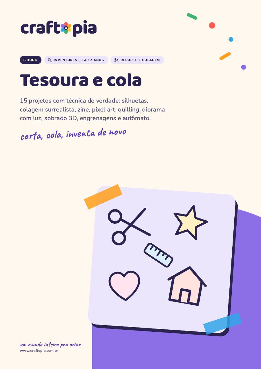 Capa de Tesoura e cola para inventores