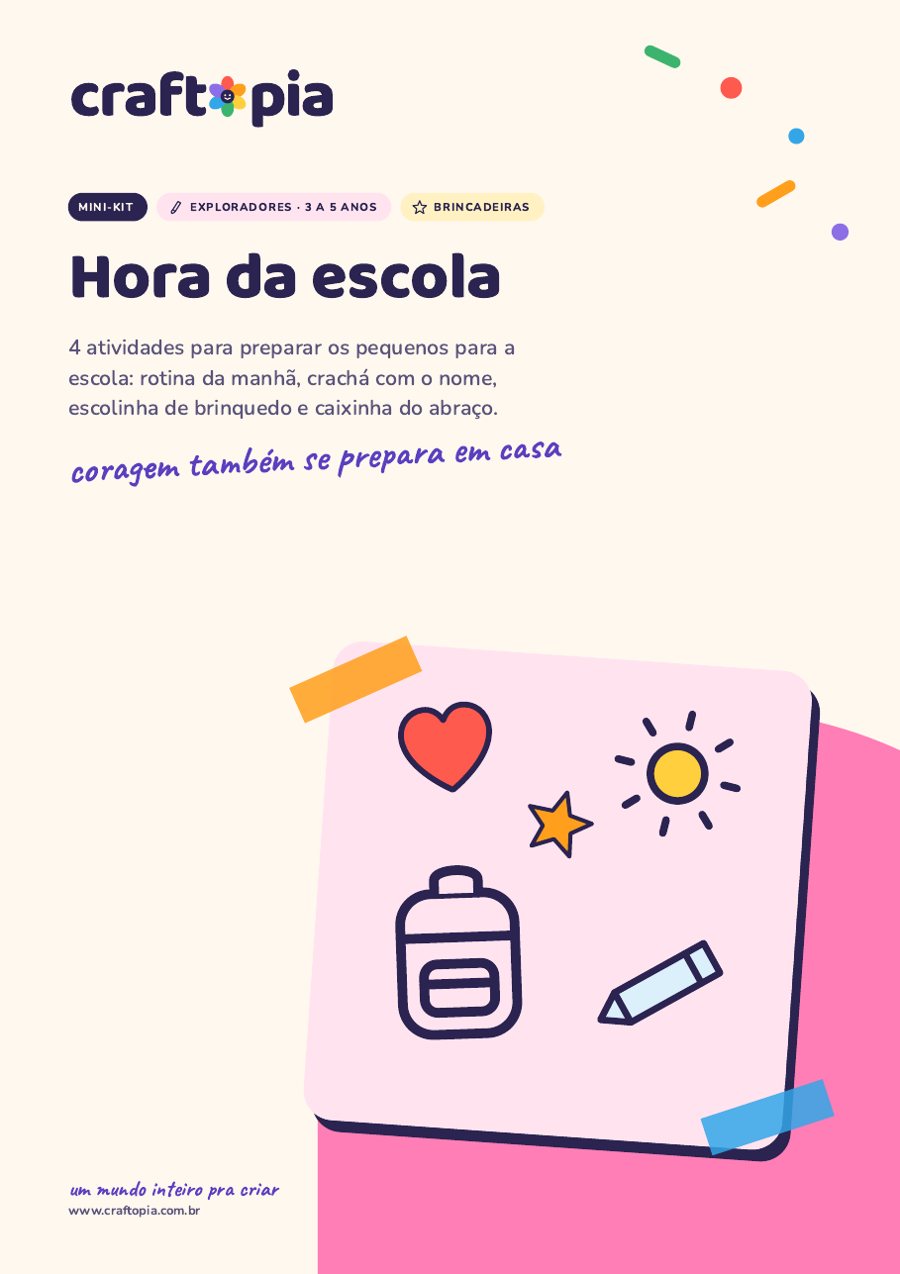 Página 1 de amostra de Hora da escola para exploradores