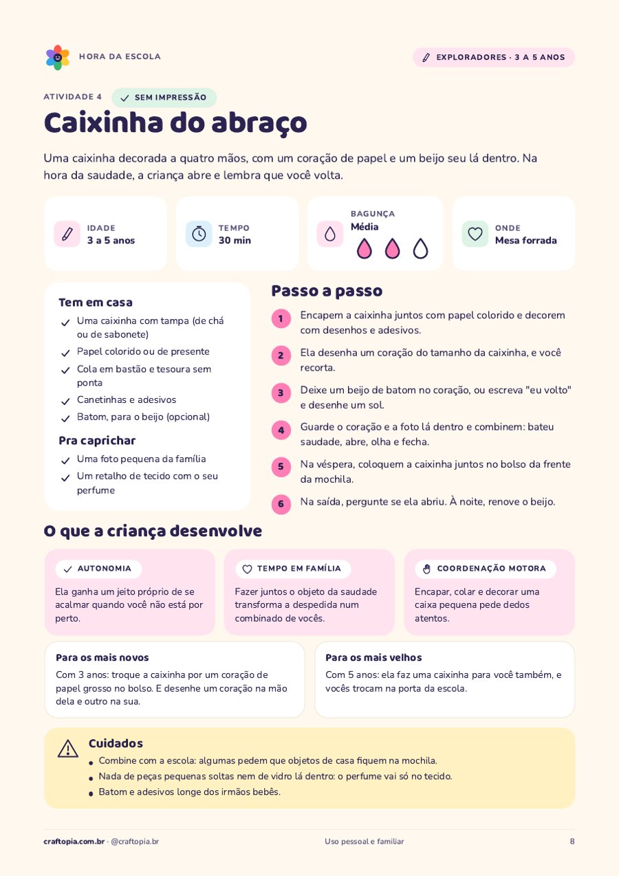 Página 5 de amostra de Hora da escola para exploradores