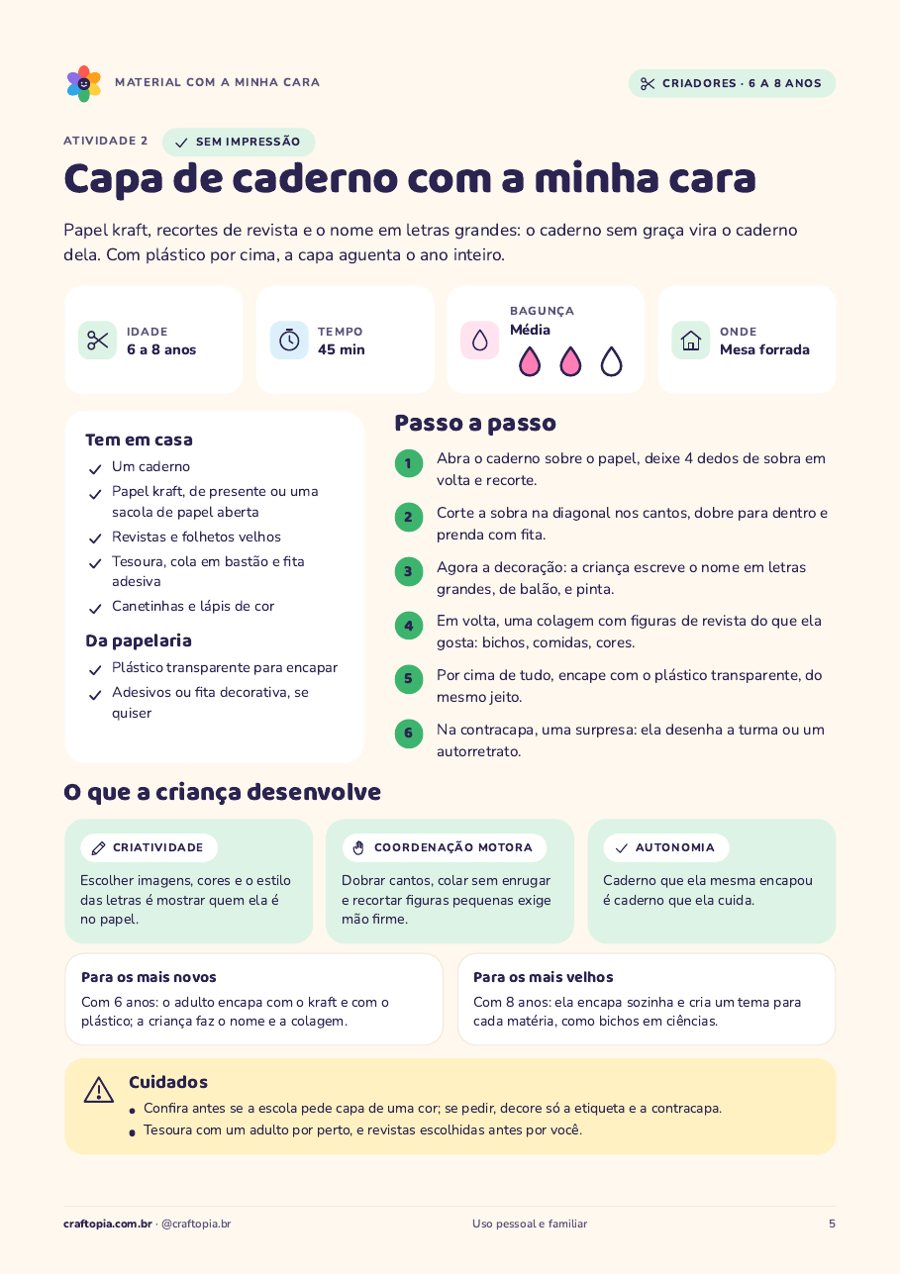 Página 4 de amostra de Material com a minha cara